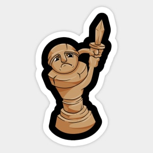 Cool pawn as a chess piece Sticker